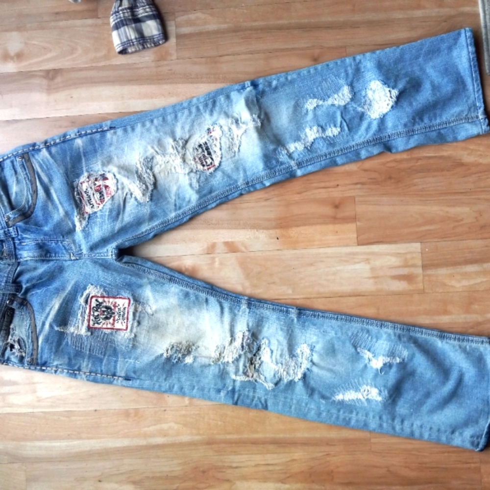 Men's Affliction Denim custom Americana & biker logos 🇺🇲🇺🇸 🏍